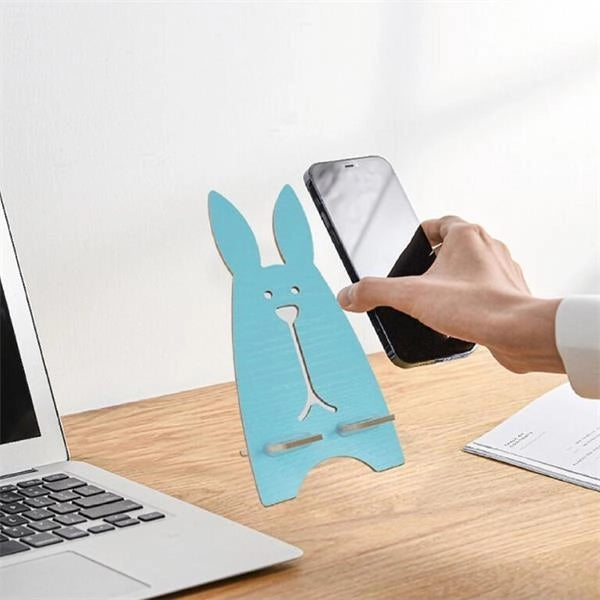 Wooden Bunny Phone Stand