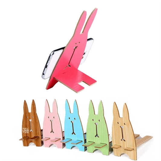Wooden Bunny Phone Stand