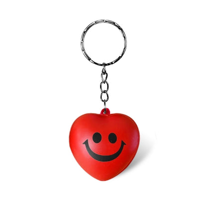 Heart-Shaped Ball Stress Reliever Keychain