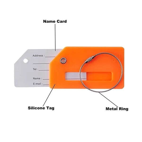 Initial Letter Silicone Luggage Tag