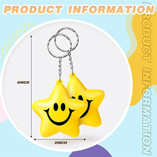 Stress Reliever Star-Shaped Ball Keychain
