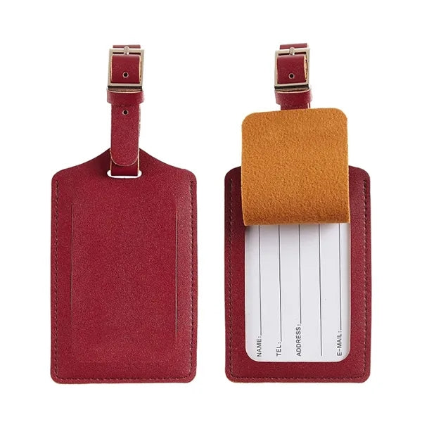 Faux Leather Luggage Tag