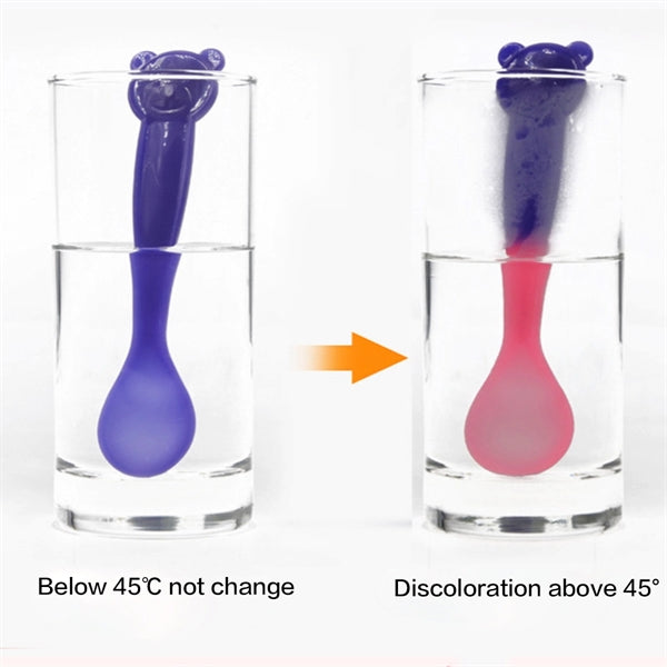 Color Changing Bear Plastic Spoon
