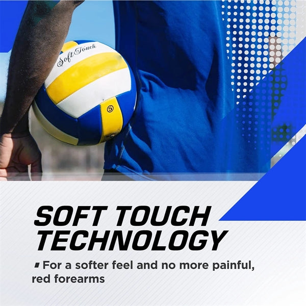 Soft Touch Volleyball - Official Size 5 For Indoor