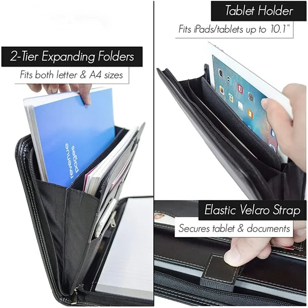 Zippered Padfolio Portfolio Binder