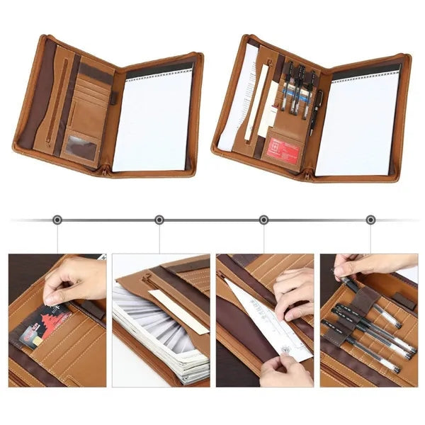 Business Folder Padfolio A4 Writing Pad Document Organizer
