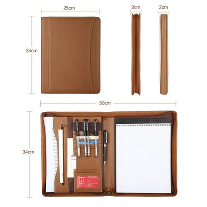 Business Folder Padfolio A4 Writing Pad Document Organizer