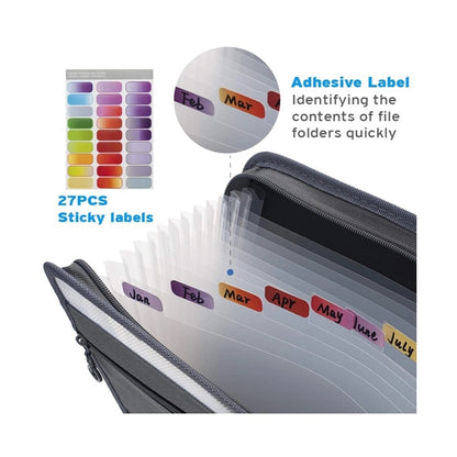 Accordion File Folder Document Organizer