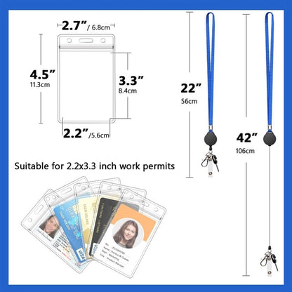 Retractable Lanyard Badge Reel Combo