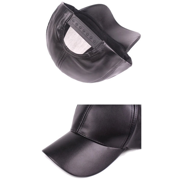 PU Leather Baseball Cap
