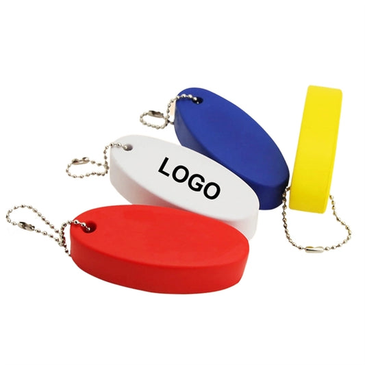 PU Oval Floater Keychain