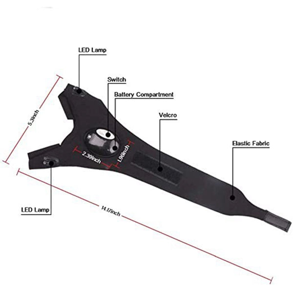 LED Flashlight Finger Gloves Waterproof Light
