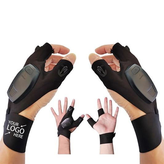 Rechargeable LED Flashlight Finger Gloves Waterproof Light