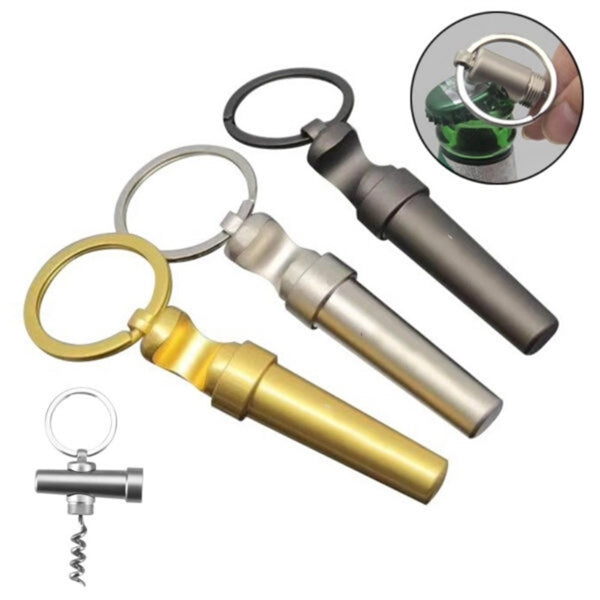Wine Bottle Opener With Key Ring