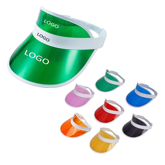 Clear Colored Plastic Sun Visor Hats