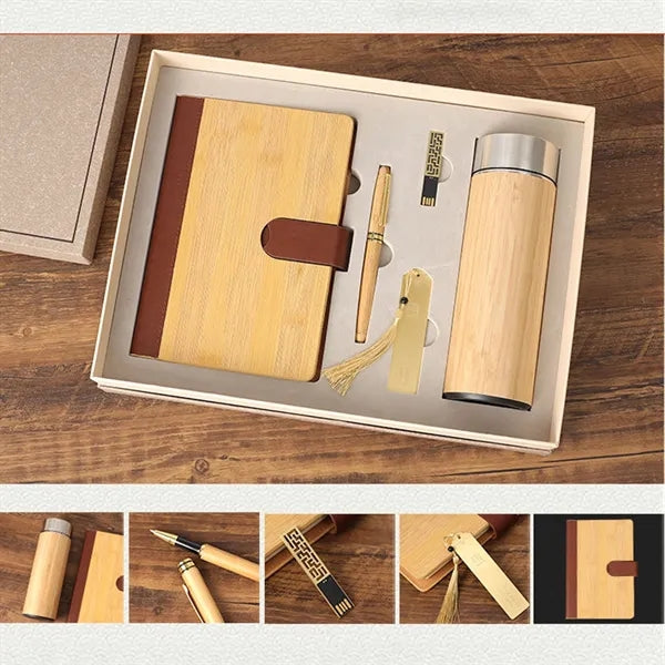Business Bamboo Notepad Gift Box