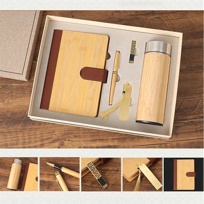 Business Bamboo Notepad Gift Box