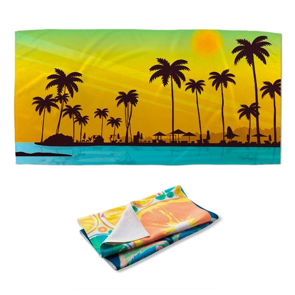 250 GSM FULL COLOR MICROFIBER BEACH TOWEL ( 30" x 60" )