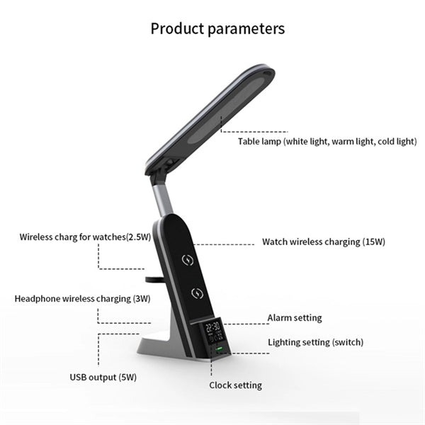 7 in 1 Wireless Charger With Lamp