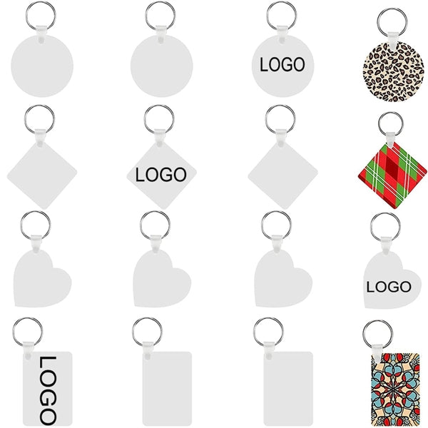 Double-Sided Printed MDF Keychain with Keyrings