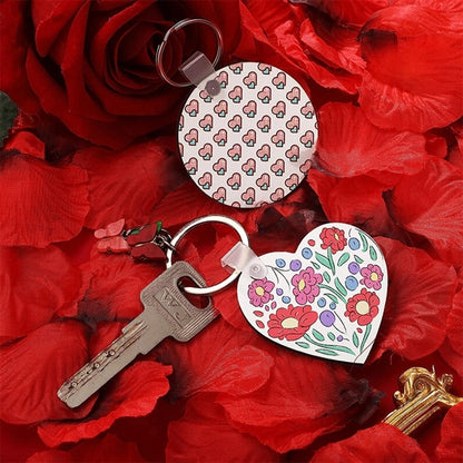 Double-Sided Printed MDF Keychain with Keyrings