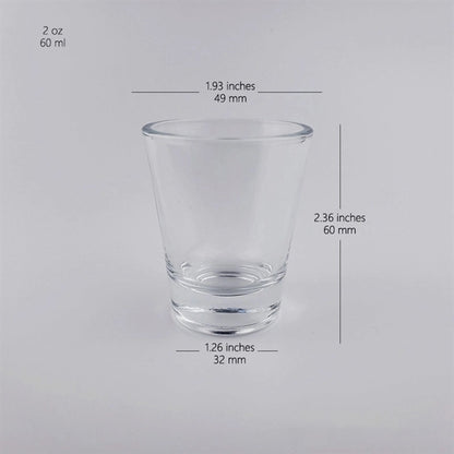 Clear Shot Glasses with Heavy Base