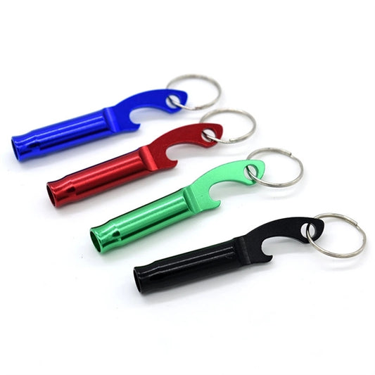Bottle Opener and Whistle Key Chain