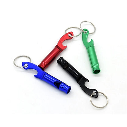 Bottle Opener and Whistle Key Chain