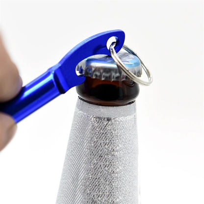 Bottle Opener and Whistle Key Chain