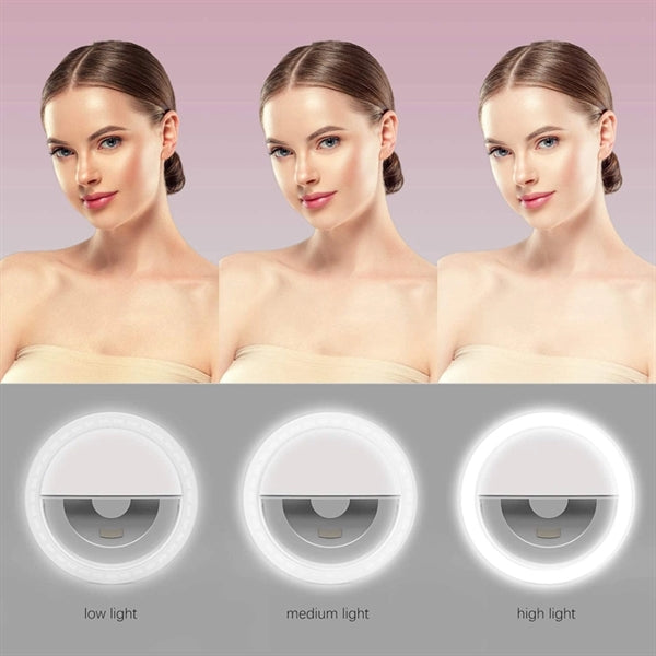 Rechargeable Clip on Selfie Ring Light