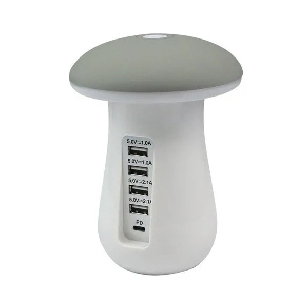 5 Port Mushroom Lamp Charging Station