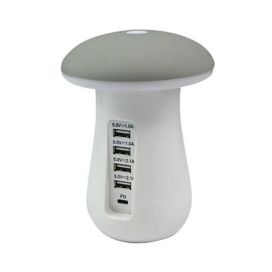 5 Port Mushroom Lamp Charging Station
