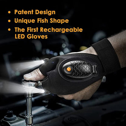 Rechargeable LED Flashlight Gloves