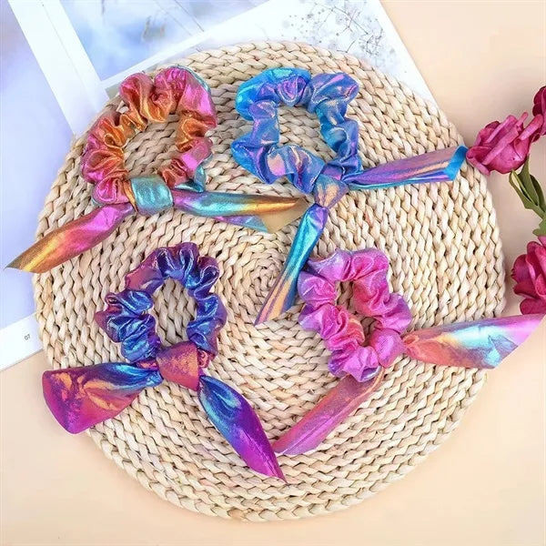 Rainbow Hair Scrunchies