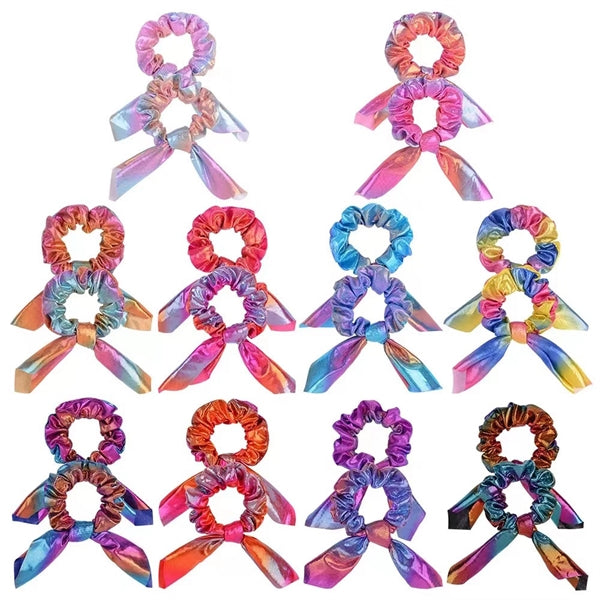 Rainbow Hair Scrunchies