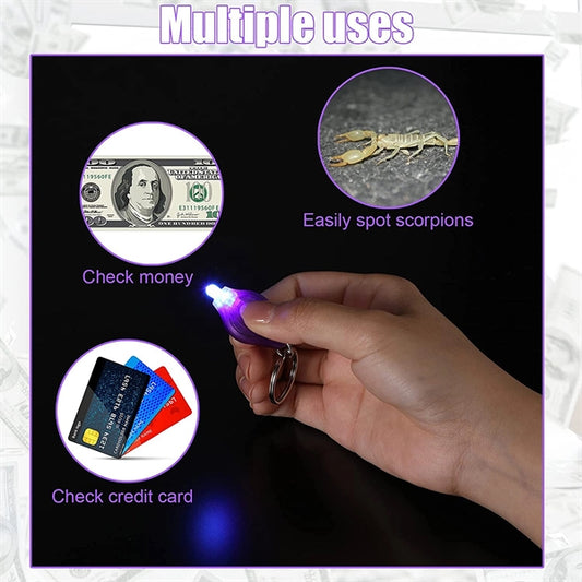 Mini UV LED Keychain Flashlight