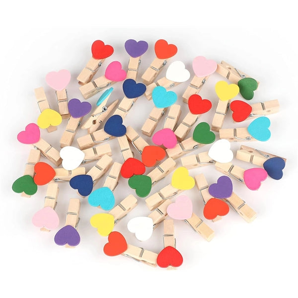 Heart Mini Wooden Clothespin