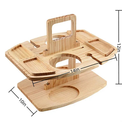 Portable Wooden Picnic Tray Table