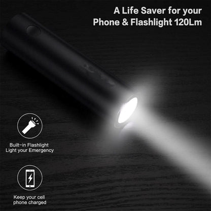 2-in-1 Power Bank with Flashlight and Cable