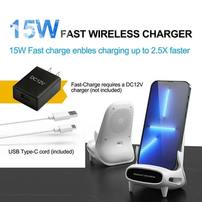 Wireless Charger Stand With Sound Box