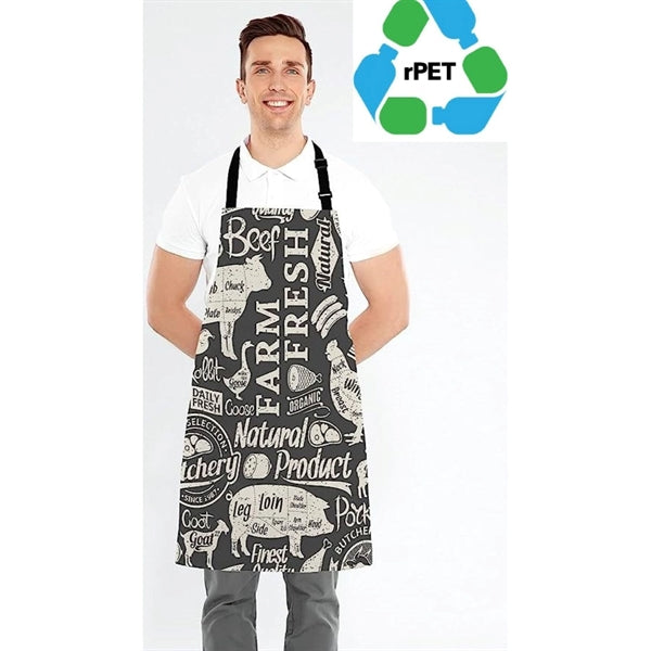 rPET Recycled Polyester Butcher Aprons w/ Neck Strap 27"x34"