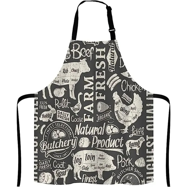 rPET Recycled Polyester Butcher Aprons w/ Neck Strap 27"x34"