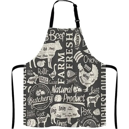 rPET Recycled Polyester Butcher Aprons w/ Neck Strap 27"x34"