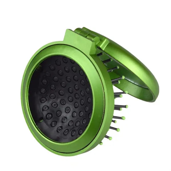Foliding Mini Pocket Hair Comb With Mirror