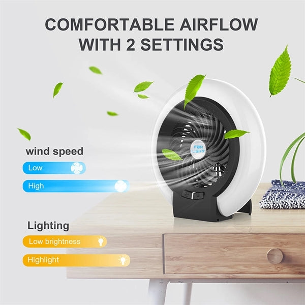Rechargeable Camping Hanging Fan with LED Lights