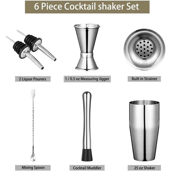 24 oz Cocktail Martini Shaker Set Bartender Kit