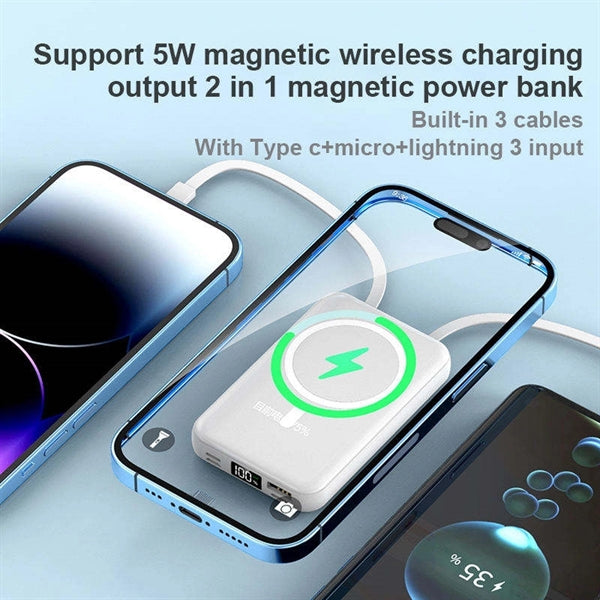 Magnetic Power Bank 10000mAh Slim Mobile Wireless Charger
