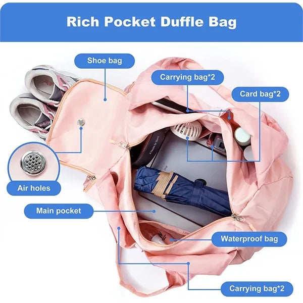 Gym Tote with Shoe Compartment