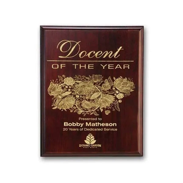 Laser Engraved Plaq - Mahogany