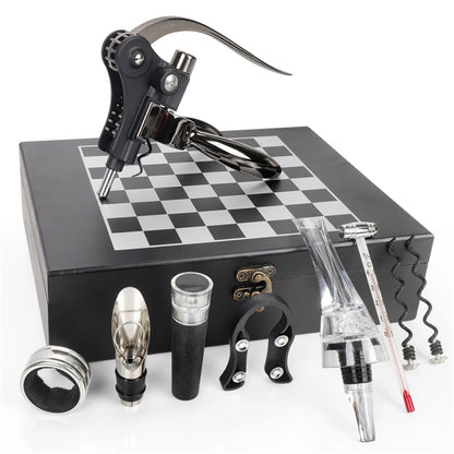 Custom Wooden Box Wine Accessories With Chess Set